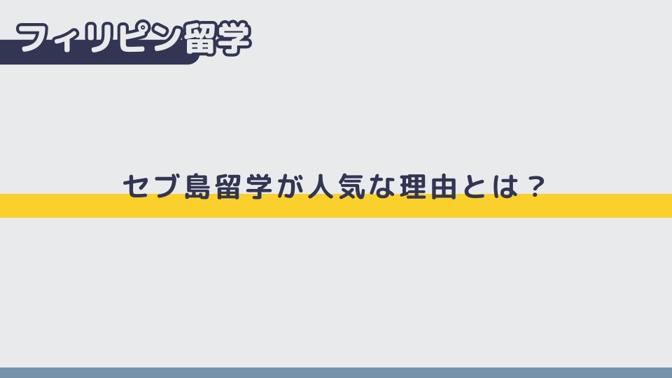 セブ島留学におすすめの学校一覧とは？人気な理由を解説